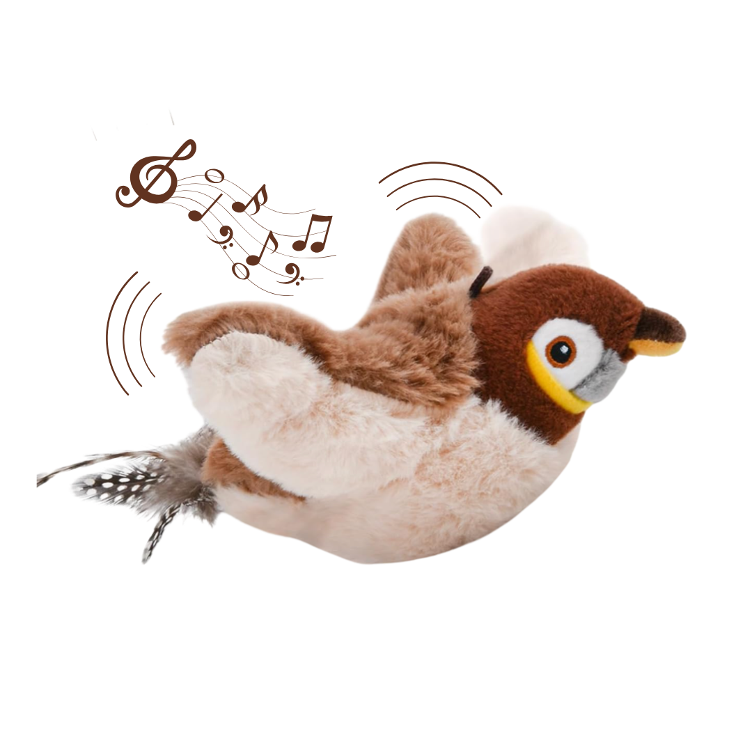 🐦 Flappy Chirpy – Motion-Activated Bird Toy with Catnip &amp; Silvervine 🌿