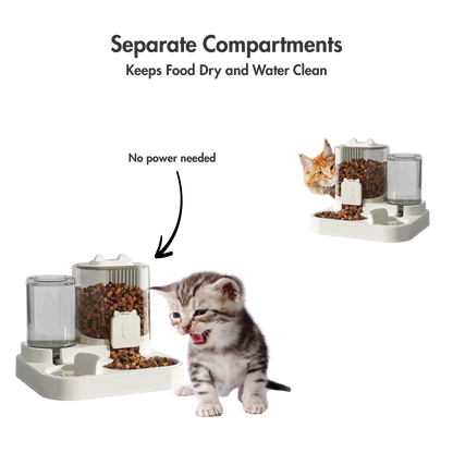 GravityBite Duo – The Power-Free Food &amp; Water Station for Pets